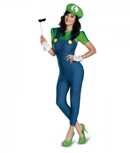 Super Mario Brothers - Deluxe Female Luigi Costume