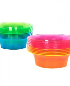 Neon Plastic Bowls Assorted (20 count)