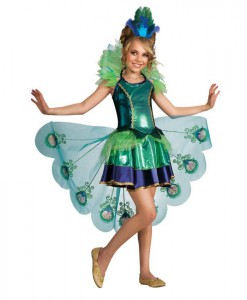 Peacock Girl Child Costume