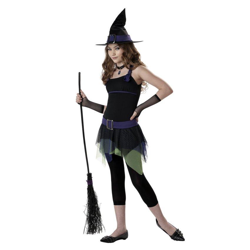 Spunky Witch Child Costume | Includes dress hat leggings glovelettes and ch...