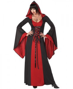 Red and Black Deluxe Hooded Robe
