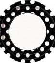 Black and White Dots Dinner Plates (8 count)