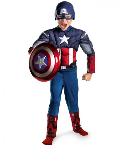 The Avengers Captain America Classic Muscle Chest Child Costume