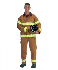 Fire Fighter Suit Tan Adult Costume