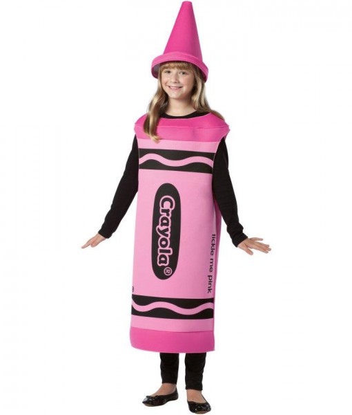 Crayola Tickle Me Pink Crayon Tween Costume