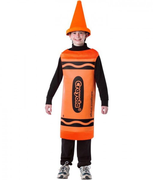 Crayola Outrageous Orange Crayon Tween Costume
