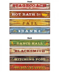Western Sign Cutouts (4 count)