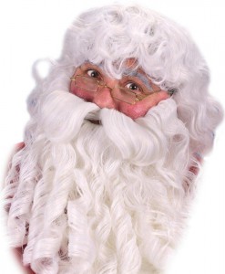 Deluxe Santa Wig  Beard and Eyebrows Set
