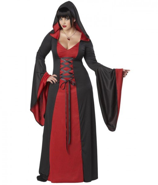 Deluxe Hooded Red Robe Adult Plus Costume
