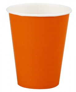 Sunkissed Orange (Orange) 9 oz. Paper Cups (24 count)