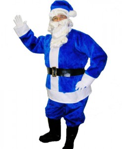 Blue Santa Suit Adult Large Costume